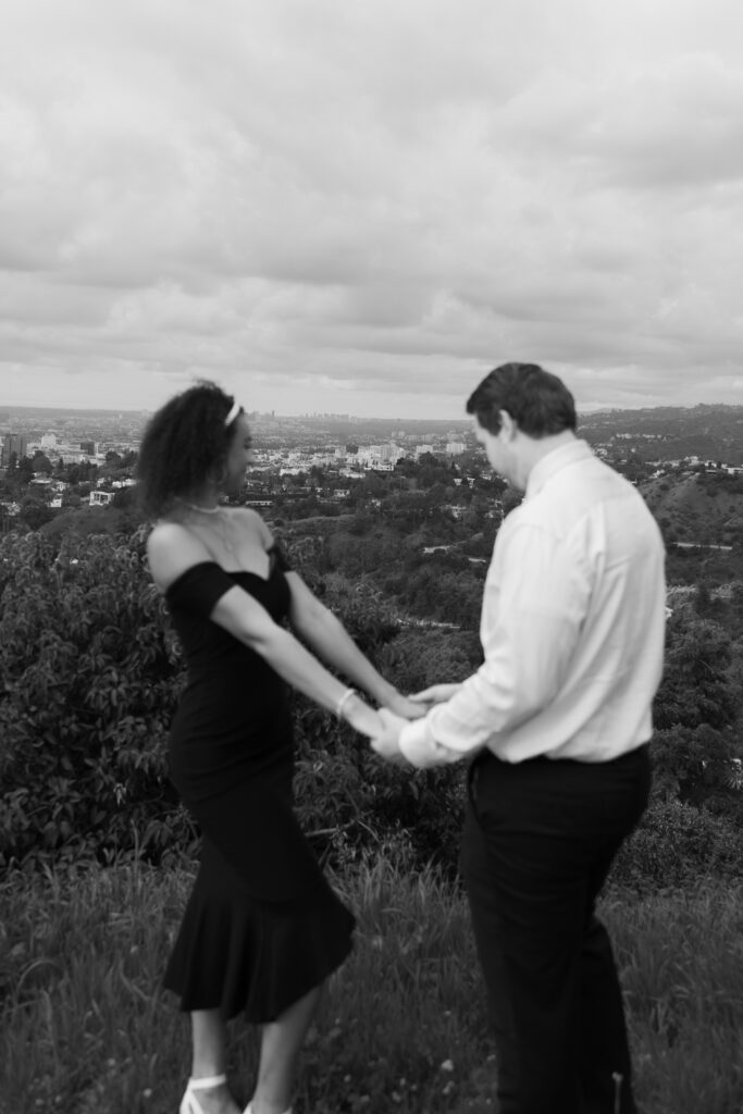 griffith observatory couple photoshoot