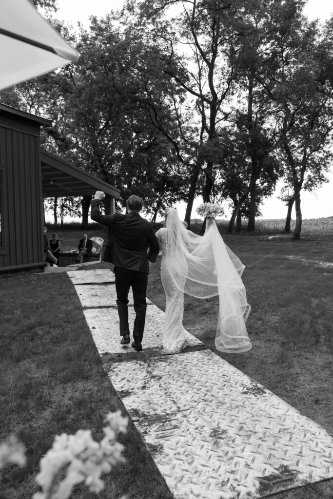 Okoboji Wedding Photographer, Black and White Style Wedding